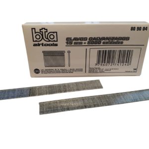Clavos Calibre Ga18 (1.25 x 1.00mm) Largo 15mm para Clavadora Neumática (Caja x 5000 unidades)