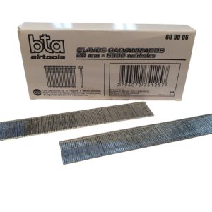 Clavos Calibre Ga18 (1.25 x 1.00mm) Largo 20mm para Clavadora Neumática (Caja x 5000 unidades)