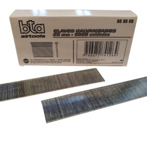 Clavos Calibre Ga18 (1.25 x 1.00mm) Largo 25mm para Clavadora Neumática (Caja x 5000 unidades)