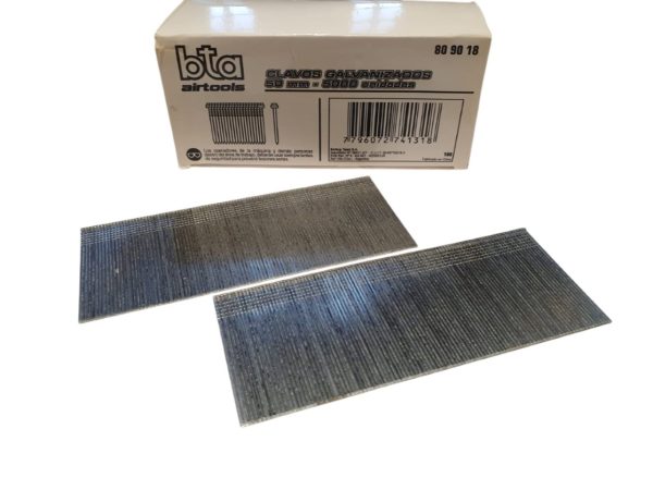 Clavos Calibre Ga18 (1.25 x 1.00mm) Largo 50mm para Clavadora Neumática (Caja x 5000 unidades)